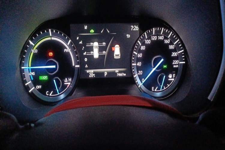 Used Toyota Highlander 2022 Dual-Engine 2.5L Four-Wheel Drive Supreme Edition 7-Seater Odometer Close Up