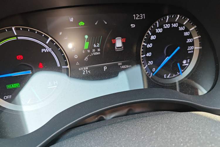 Used Toyota Highlander 2022 Dual-Engine 2.5L Four-Wheel Drive Prestige Version 7 Seats Odometer Close Up