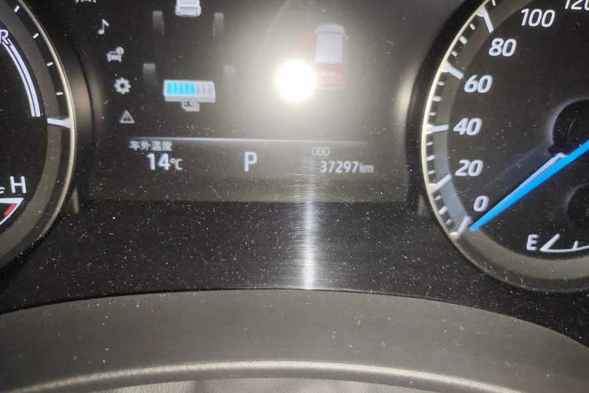 Used Toyota Highlander 2022 Dual-Engine 2.5L Four-Wheel Drive Prestige Version 7 Seats Odometer Close Up