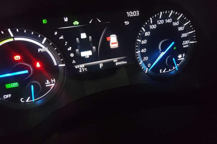 Used Toyota Highlander 2022 Dual-Engine 2.5L Four-Wheel Drive Prestige Version 7 Seats Odometer Close Up