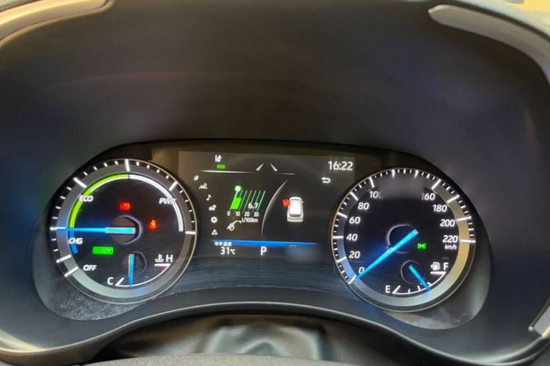 Used Toyota Highlander 2023 2.5L Smart Electric Hybrid Dual-Engine Four-Wheel Drive Prestige Version – 7 Seats Instrument Cluster