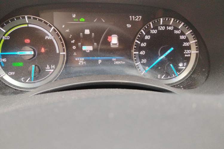 Used Toyota Highlander 2023 2.5L Smart Electric Hybrid Dual-Engine 4x4 Knight Edition 7 Seats Odometer Close Up