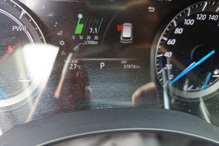 Used Toyota Highlander 2023 2.5L Smart Electric Hybrid Dual-Engine Four-Wheel Drive Prestige Version – 7 Seats Odometer Close Up
