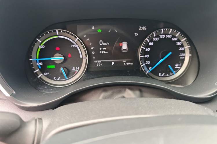 Used Toyota Highlander 2023 2.5L Smart Electric Hybrid Dual-Engine 4x4 Elite Edition 7 Seats Odometer Close Up
