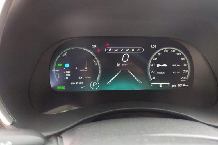 Used Toyota Highlander 2024 2.5L Smart Electric Hybrid Dual-Motor Two-Wheel Drive Luxury Version 7 Seats Instrument Cluster