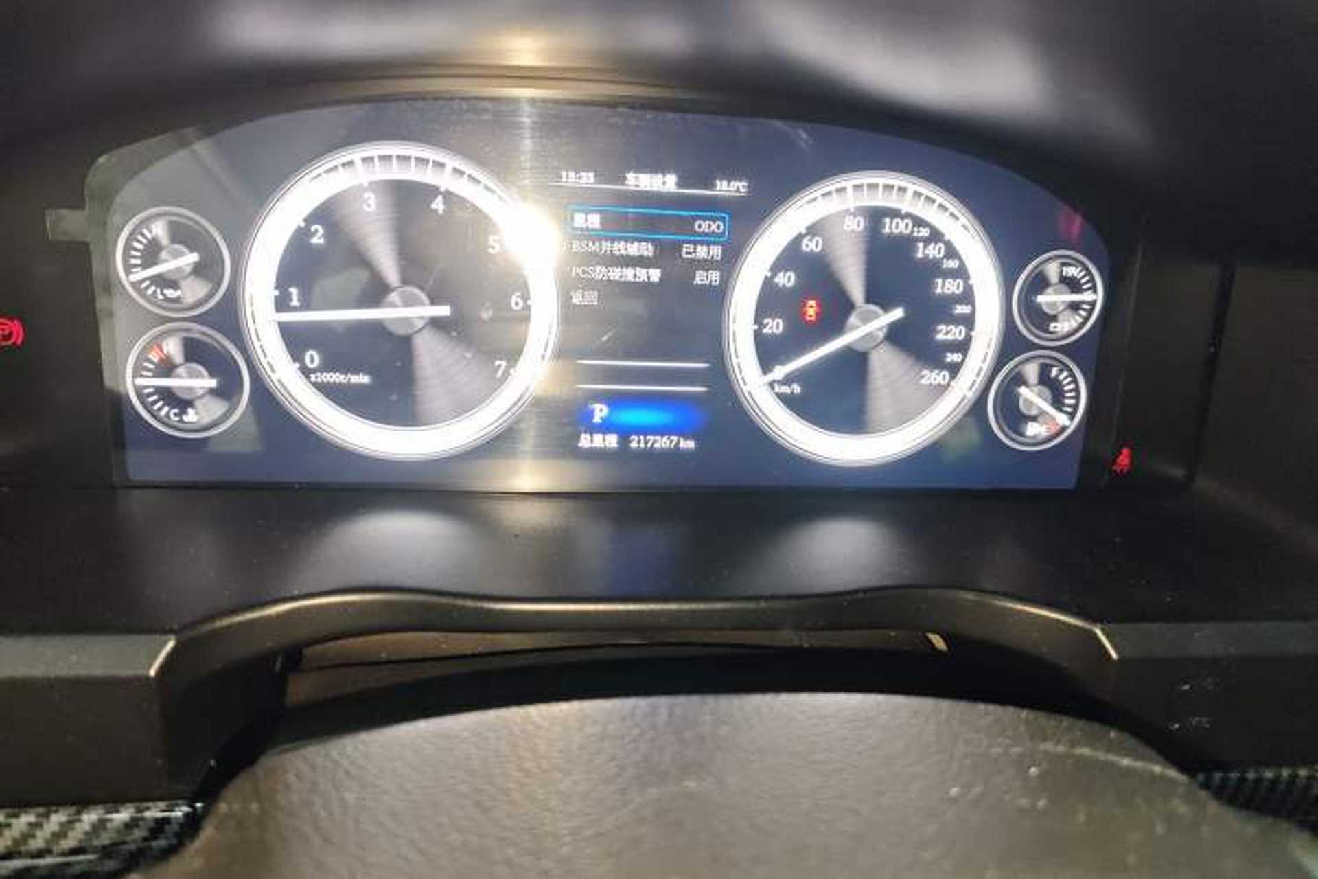 Used Toyota Land Cruiser  Odometer Close Up