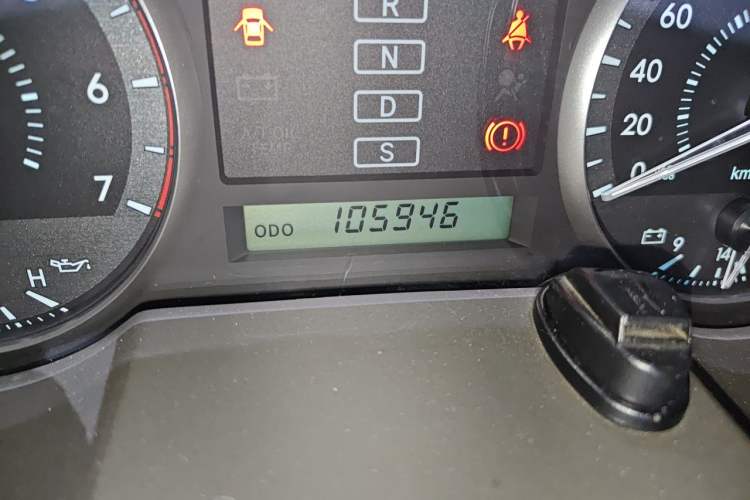 Used Toyota Land Cruiser  Odometer Close Up