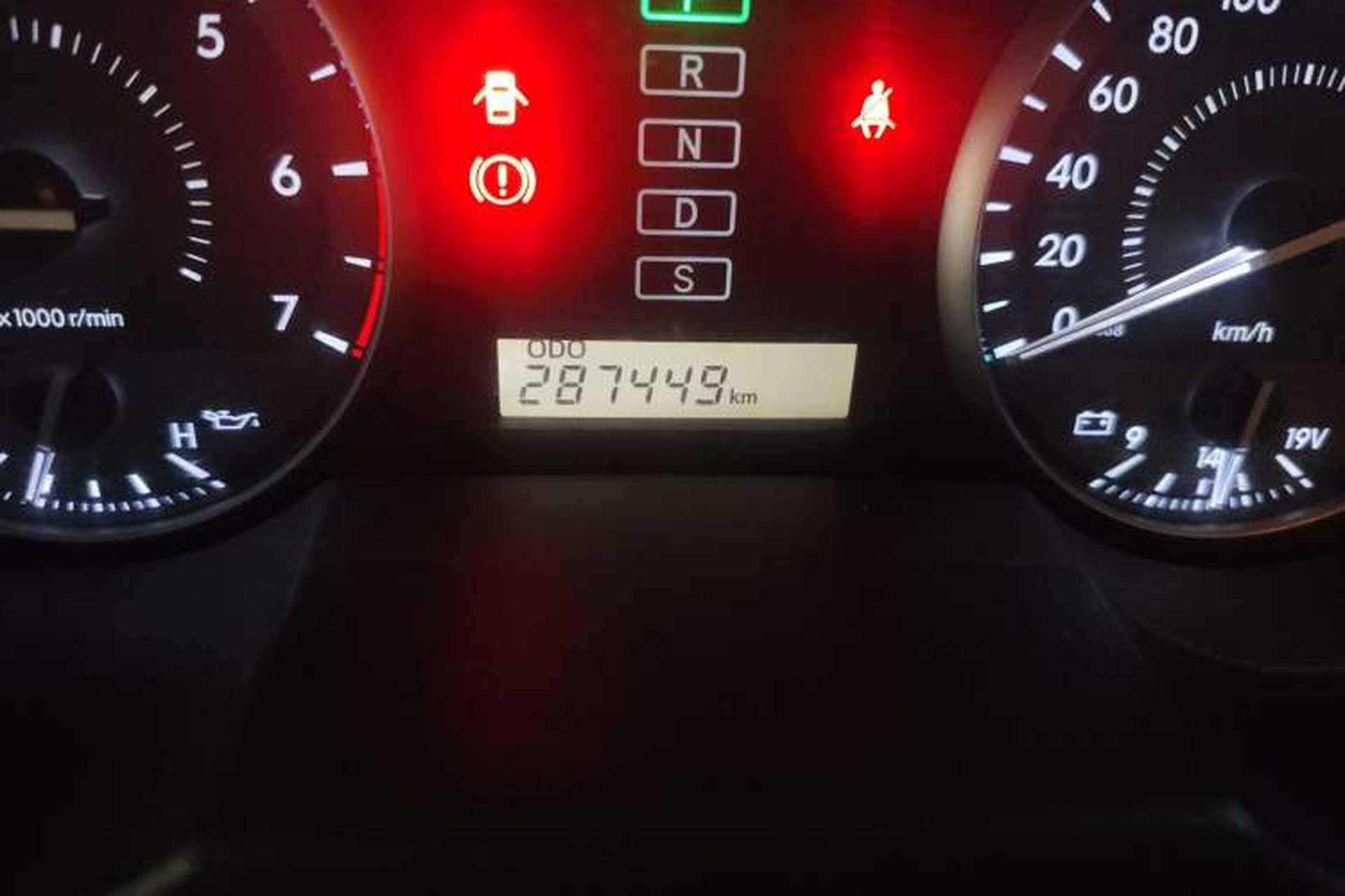 Used Toyota Land Cruiser  Odometer Close Up