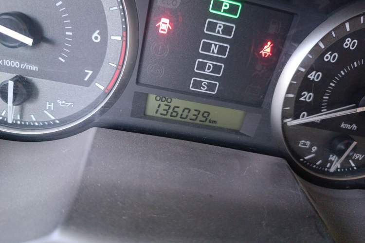 Used Toyota Land Cruiser  Odometer Close Up