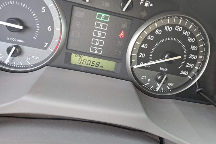 Used Toyota Land Cruiser  Odometer Close Up