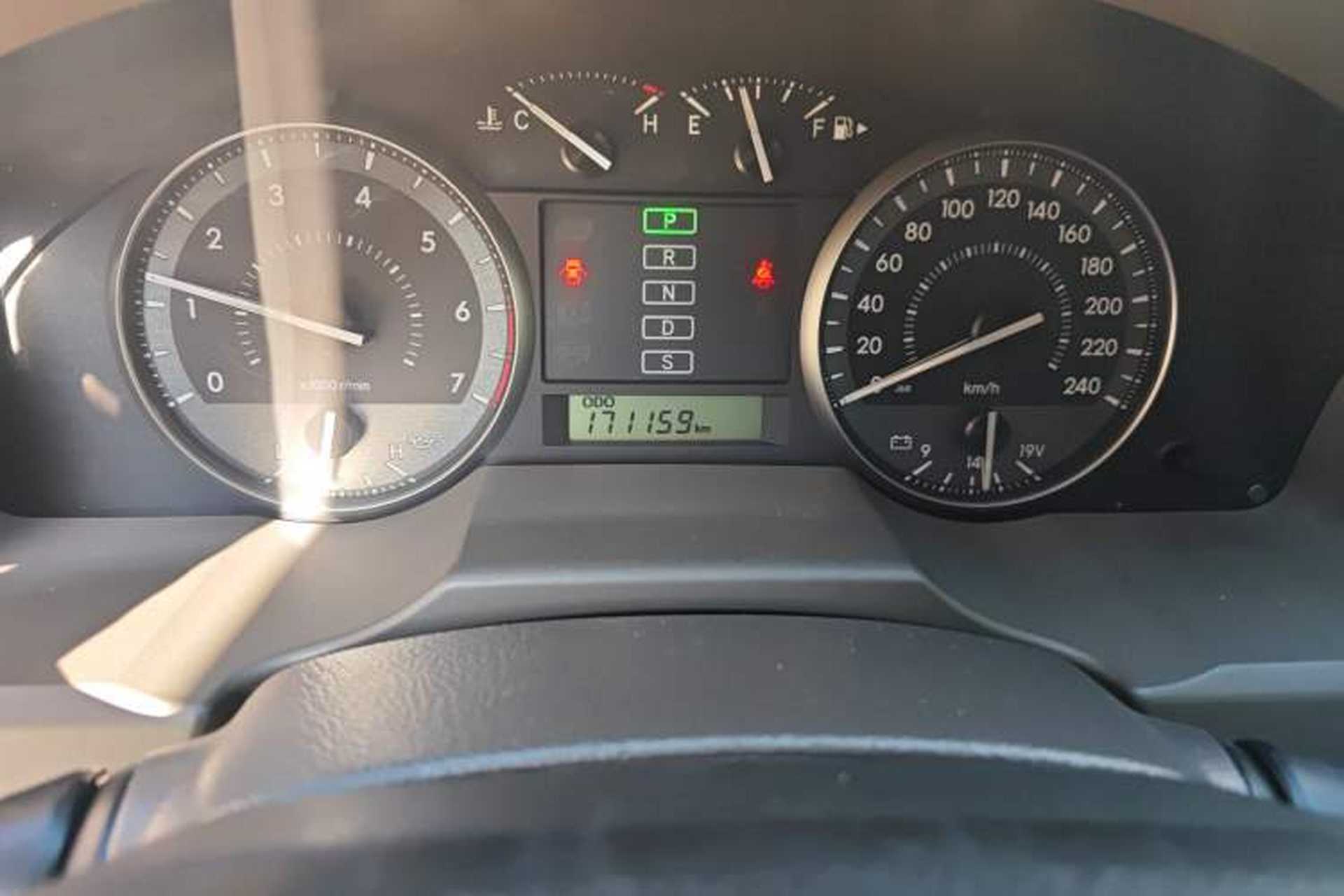 Used Toyota Land Cruiser  Odometer Close Up