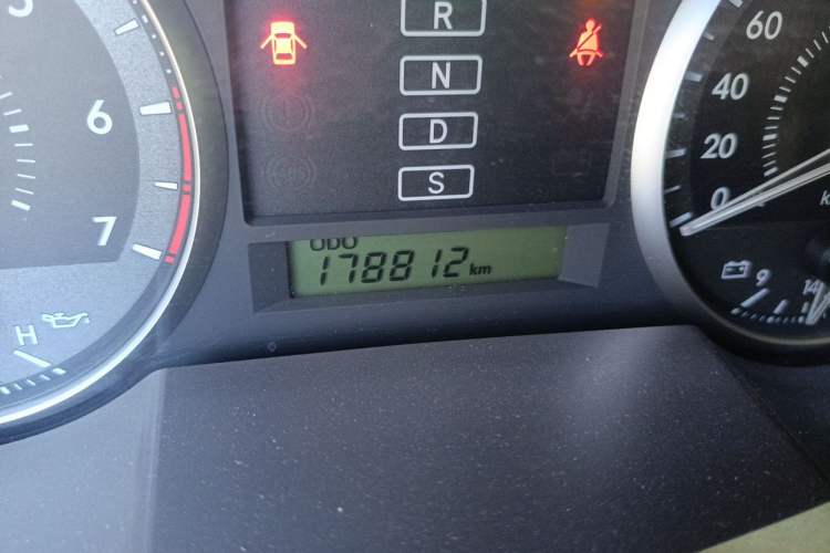 Used Toyota Land Cruiser  Odometer Close Up