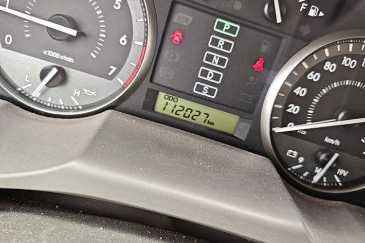 Used Toyota Land Cruiser  Odometer Close Up