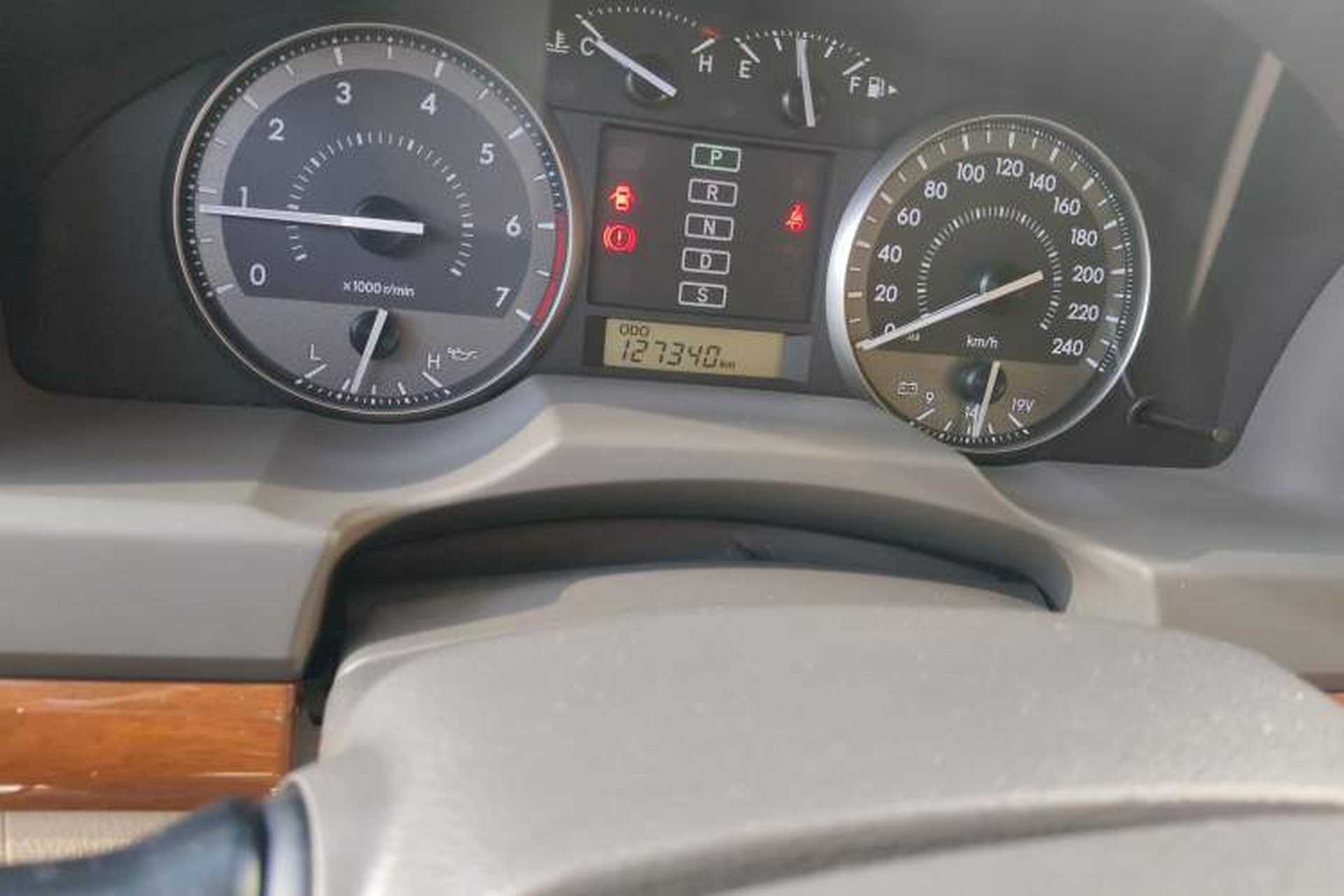 Used Toyota Land Cruiser  Odometer Close Up