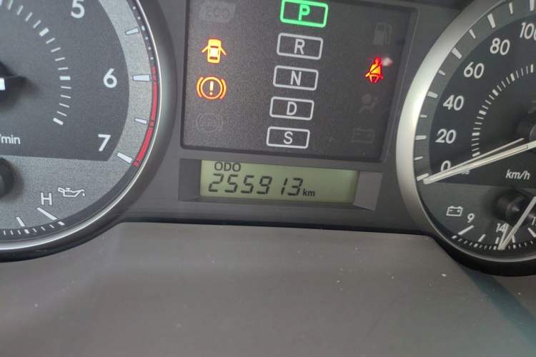 Used Toyota Land Cruiser  Odometer Close Up