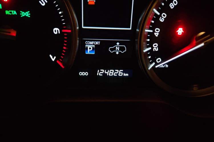 Used Toyota Land Cruiser  Odometer Close Up