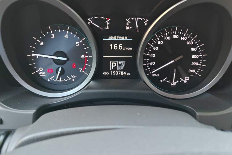 Used Toyota Land Cruiser  Odometer Close Up