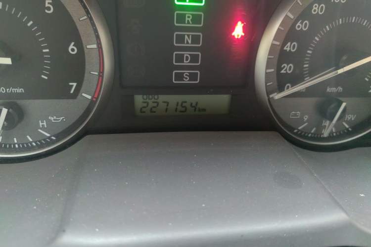 Used Toyota Land Cruiser  Odometer Close Up