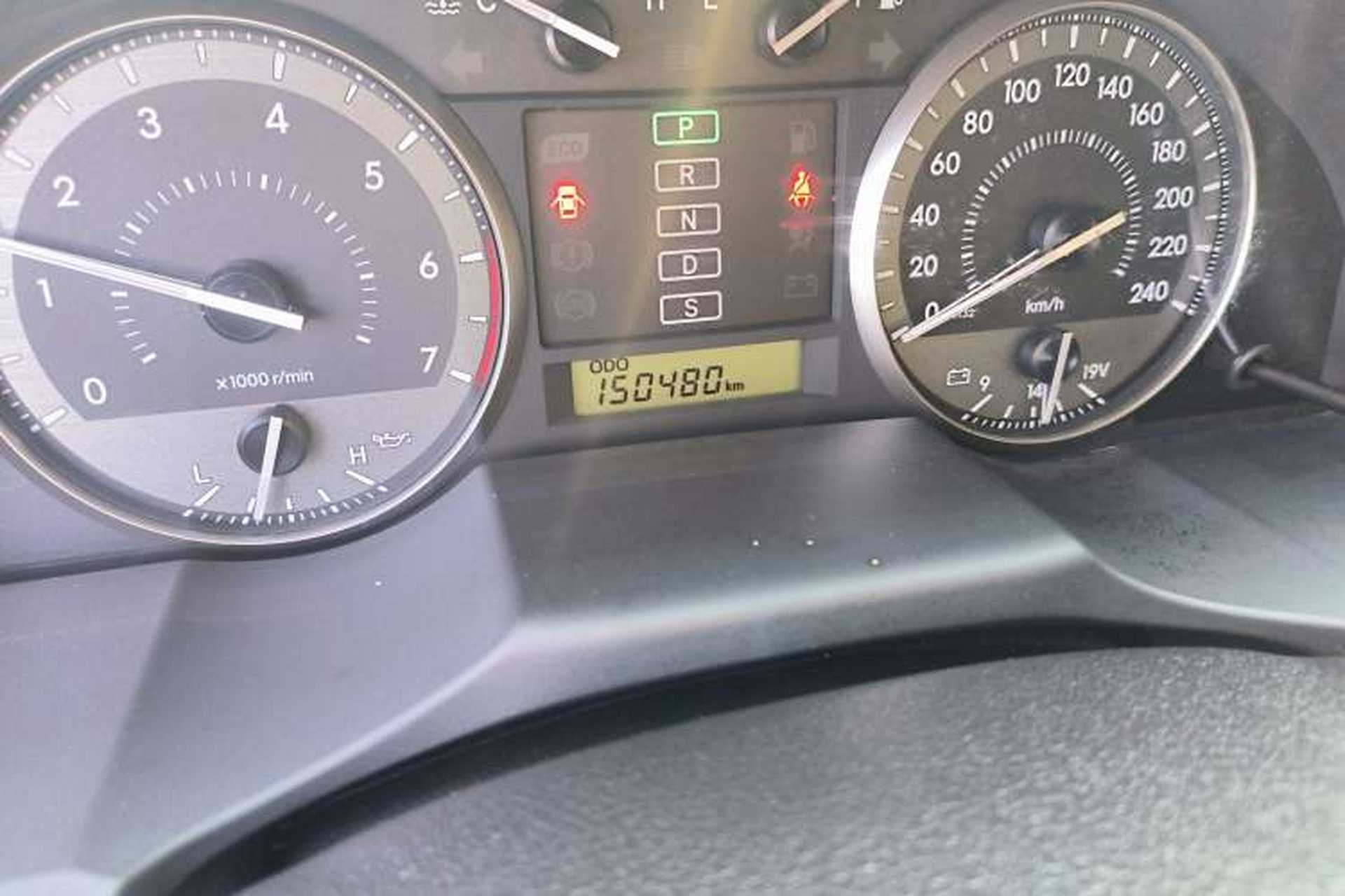Used Toyota Land Cruiser  Odometer Close Up