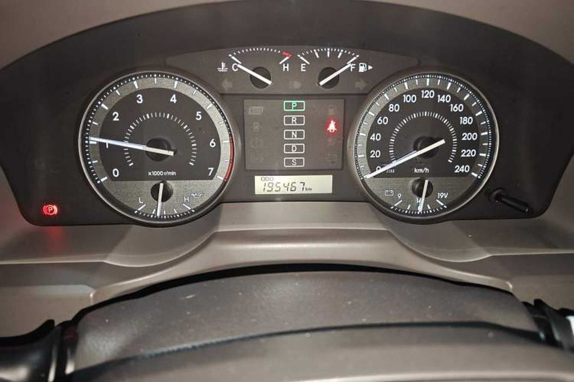 Used Toyota Land Cruiser  Odometer Close Up