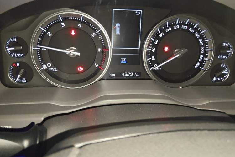 Used Toyota Land Cruiser  Odometer Close Up