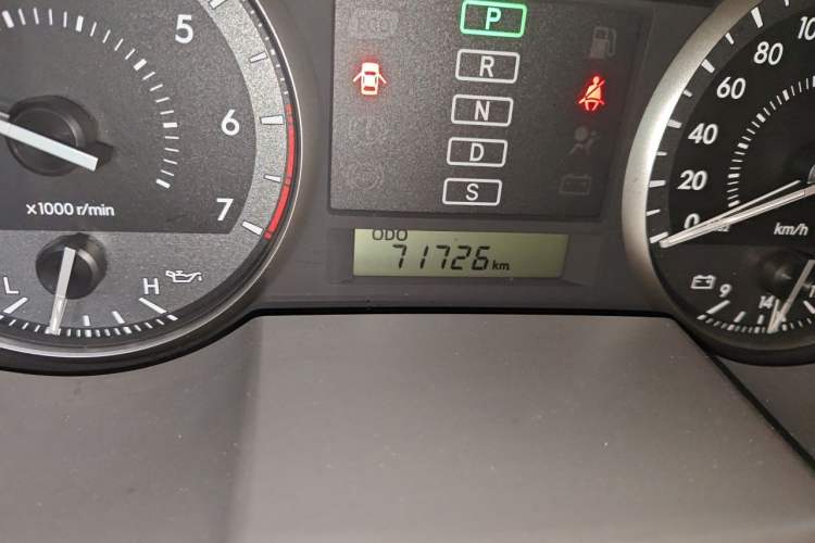 Used Toyota Land Cruiser 2017 4.0L Automatic Parallel Import Odometer Close Up