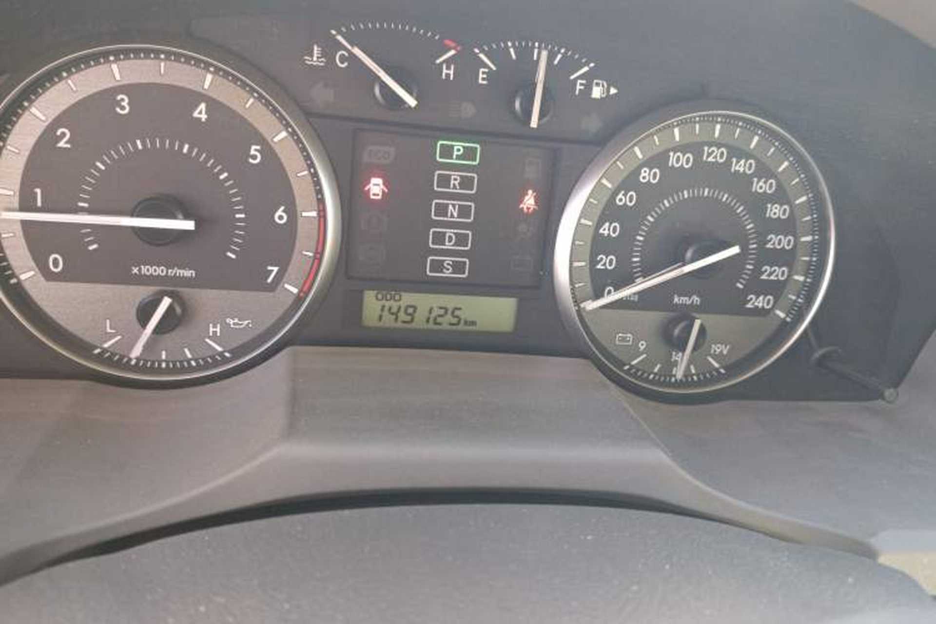 Used Toyota Land Cruiser  Odometer Close Up