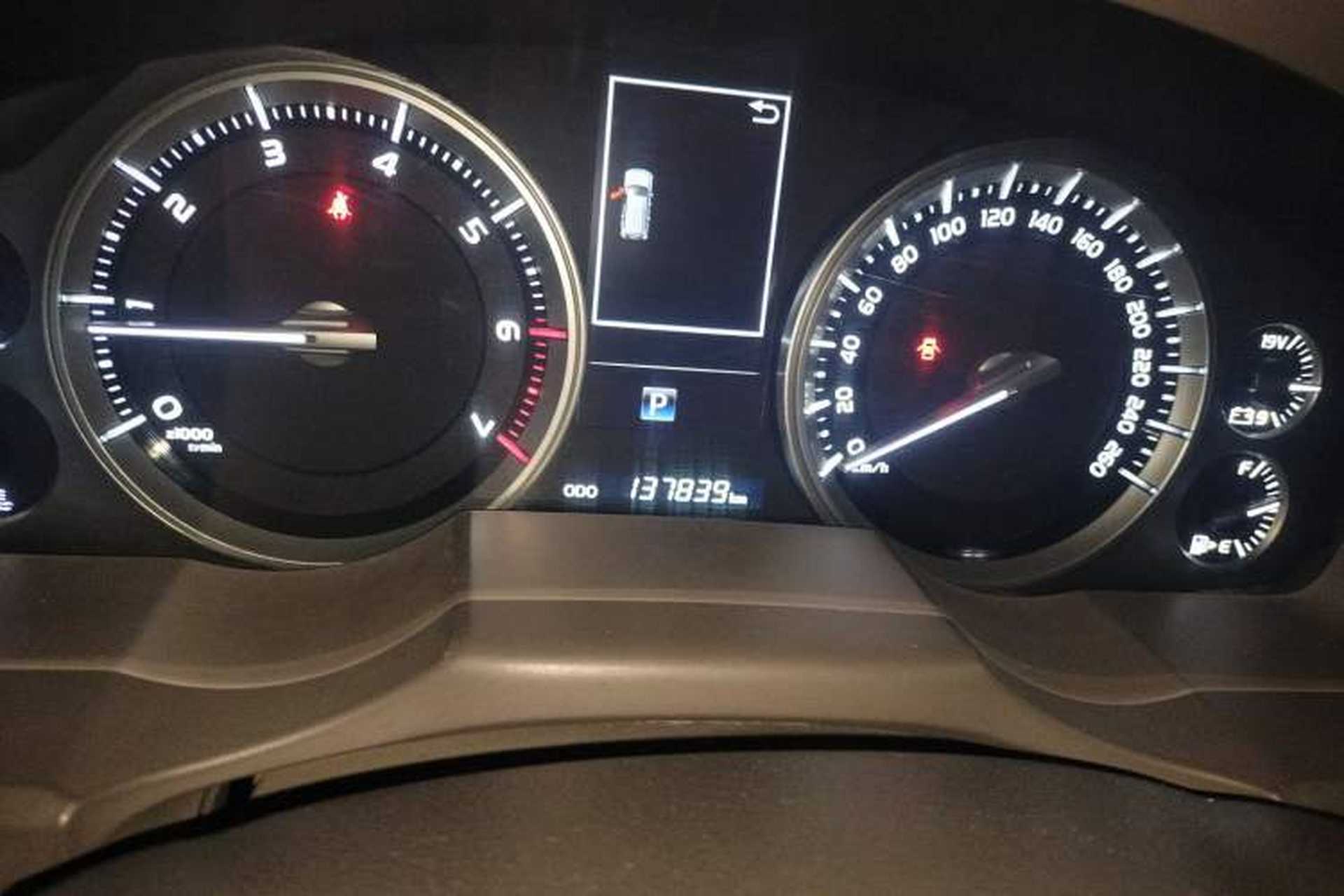 Used Toyota Land Cruiser  Odometer Close Up