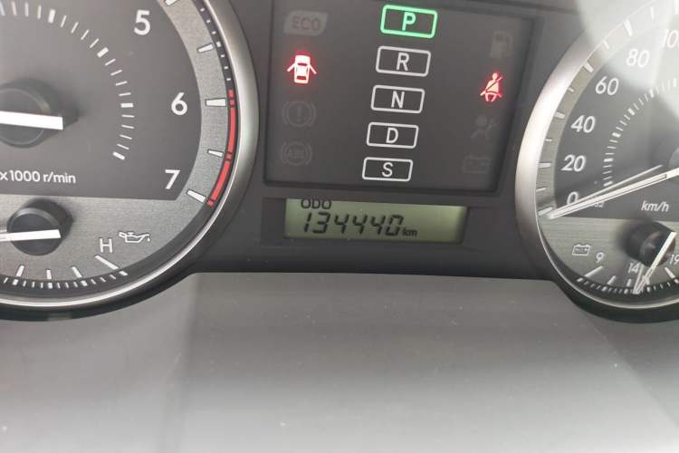 Used Toyota Land Cruiser  Odometer Close Up