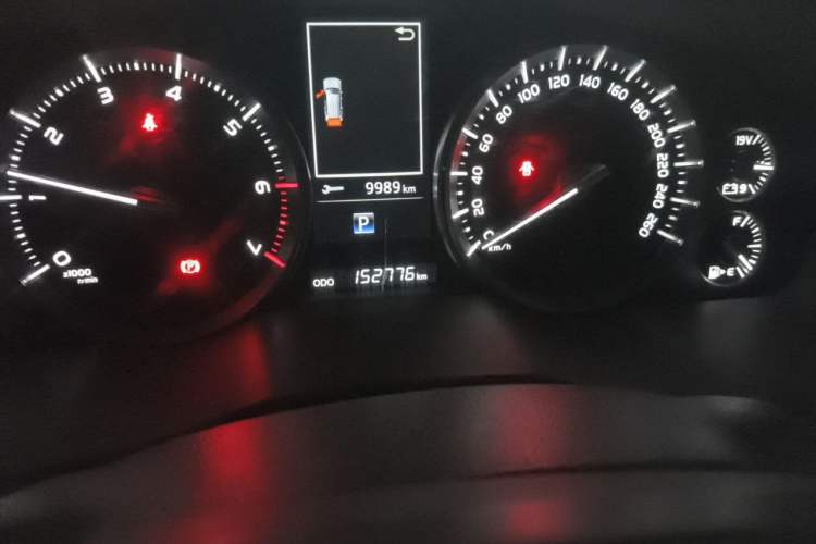Used Toyota Land Cruiser  Odometer Close Up