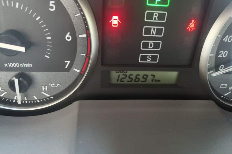 Used Toyota Land Cruiser  Odometer Close Up