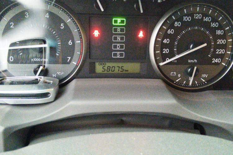 Used Toyota Land Cruiser  Odometer Close Up