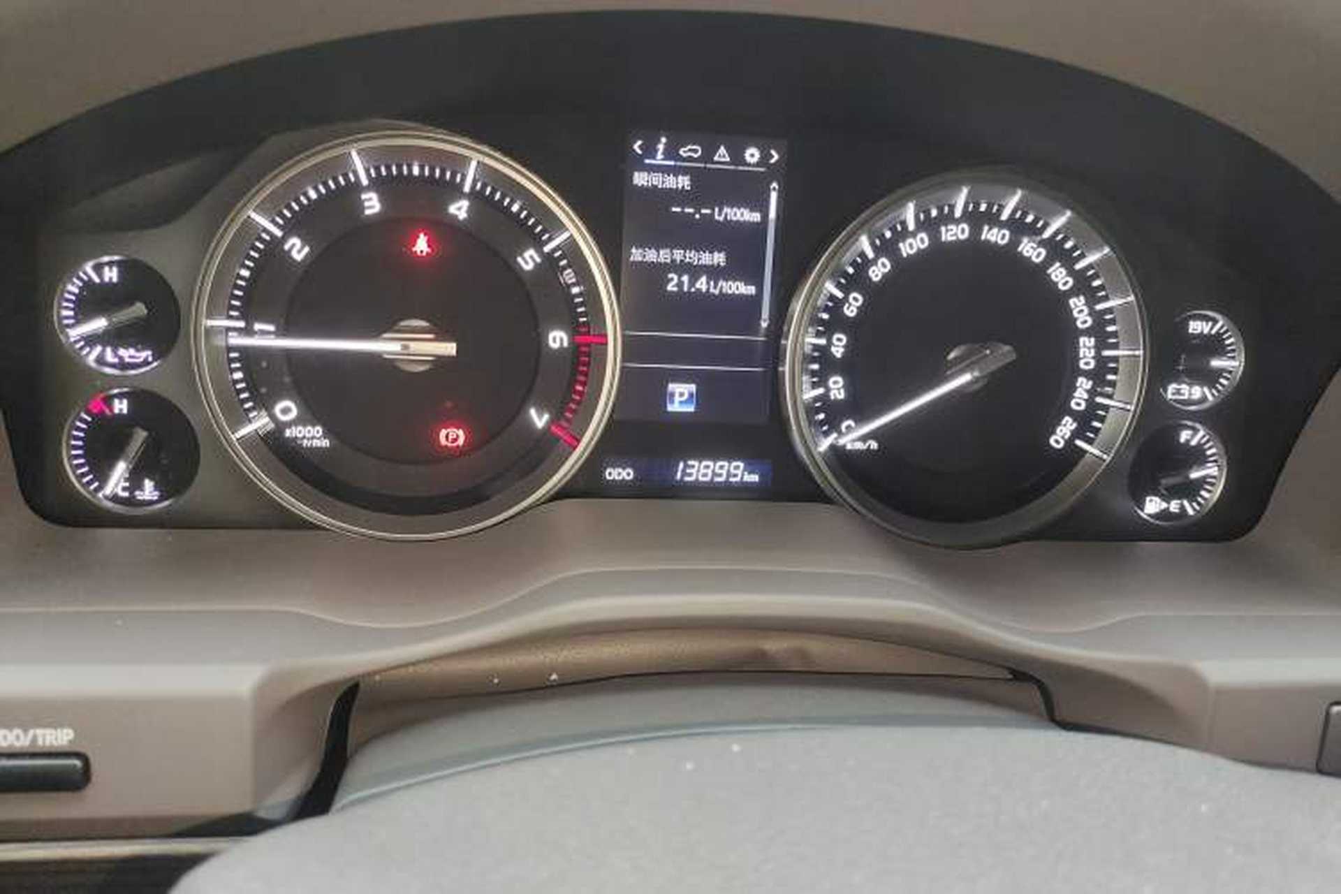 Used Toyota Land Cruiser  Odometer Close Up