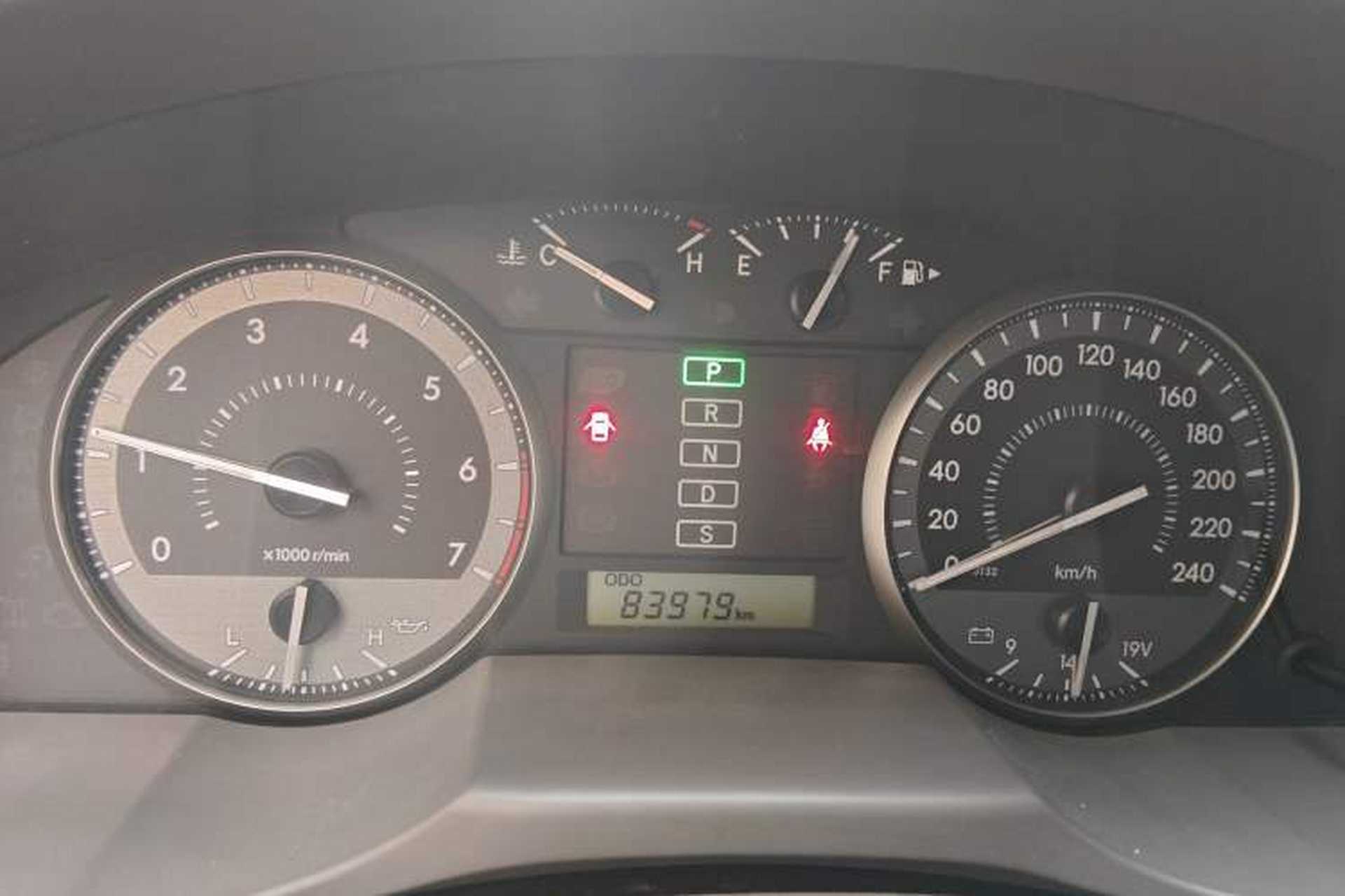 Used Toyota Land Cruiser  Odometer Close Up