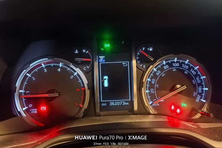 Used Toyota Land Cruiser  Odometer Close Up