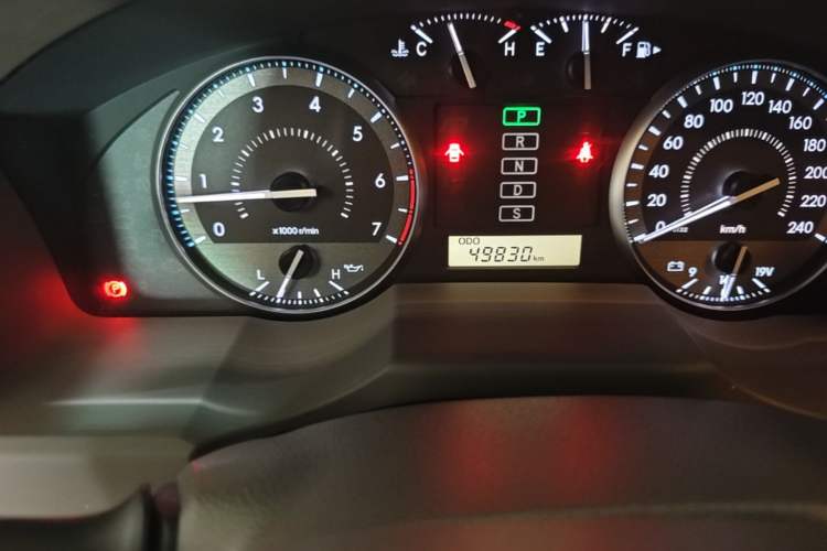 Used Toyota Land Cruiser  Odometer Close Up