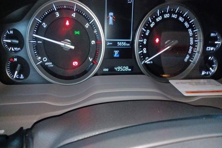 Used Toyota Land Cruiser  Odometer Close Up