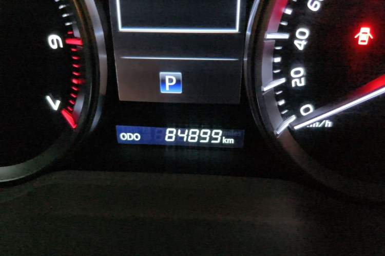 Used Toyota Land Cruiser  Odometer Close Up