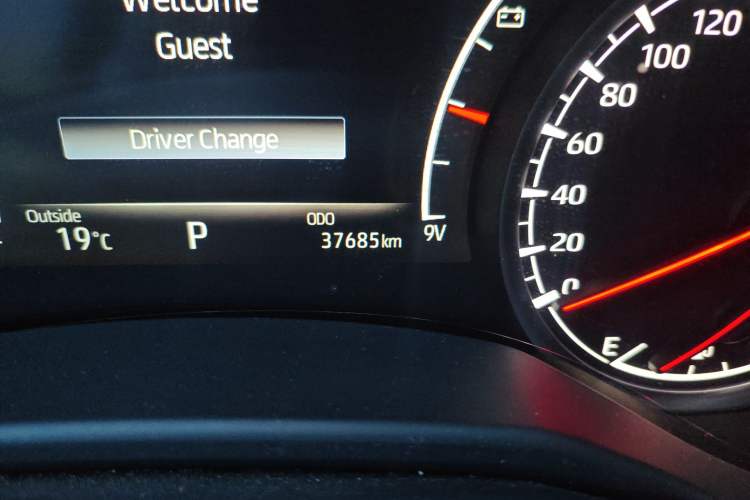 Used Toyota Land Cruiser  Odometer Close Up