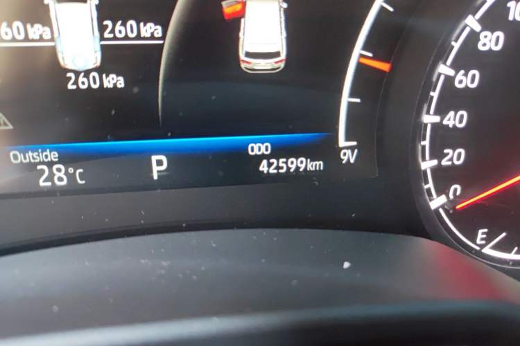 Used Toyota Land Cruiser  Odometer Close Up