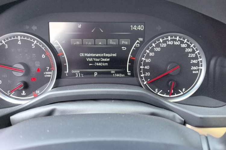 Used Toyota Land Cruiser  Odometer Close Up