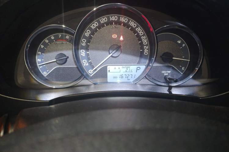 Used Toyota Levin 2014 1.6G CVT Elite Edition Odometer Close Up