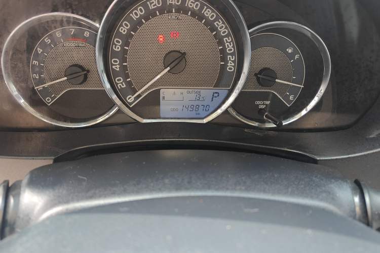 Used Toyota Levin 2014 1.6G CVT Elite Edition Odometer Close Up
