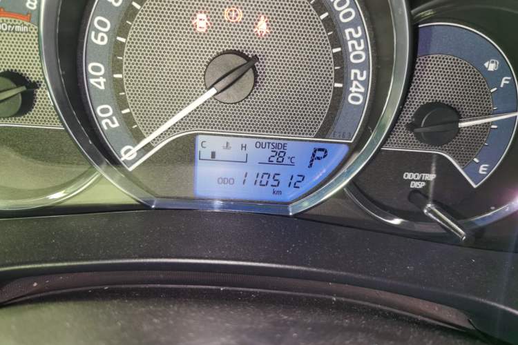 Used Toyota Levin 2014 1.6G CVT Elite Edition Odometer Close Up