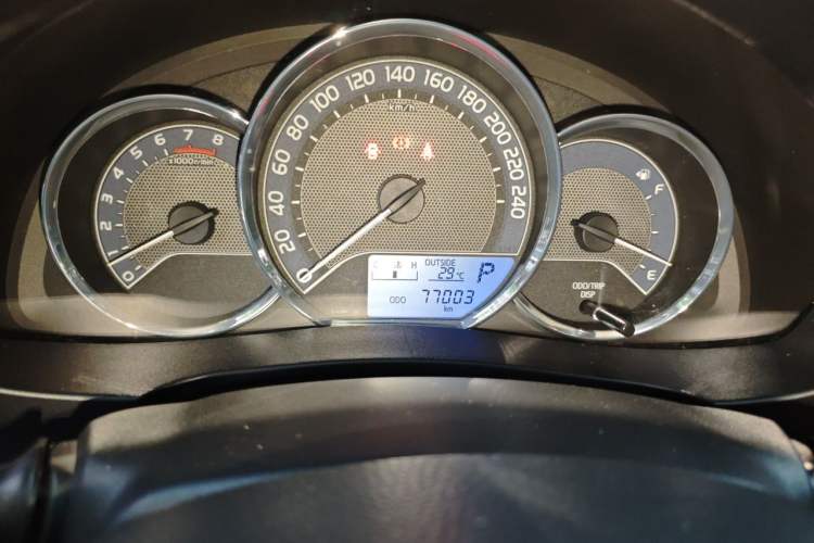 Used Toyota Levin 2014 1.6G CVT Elite Edition Odometer Close Up