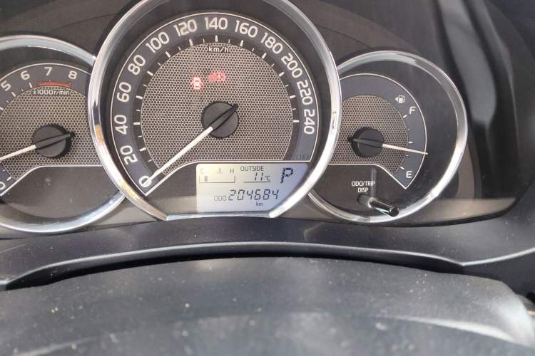 Used Toyota Levin 2014 1.6G CVT Elite Edition Odometer Close Up