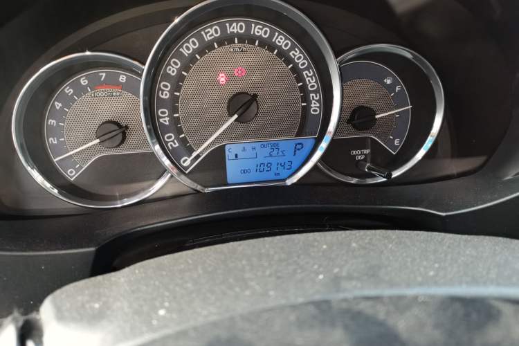 Used Toyota Levin 2014 1.6G CVT Elite Edition Odometer Close Up