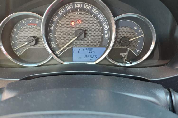 Used Toyota Levin 2014 1.6G Manual Elite Edition Odometer Close Up