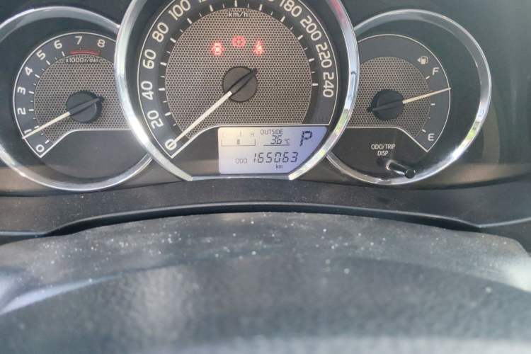 Used Toyota Levin 2014 1.6G CVT Elite Edition Odometer Close Up