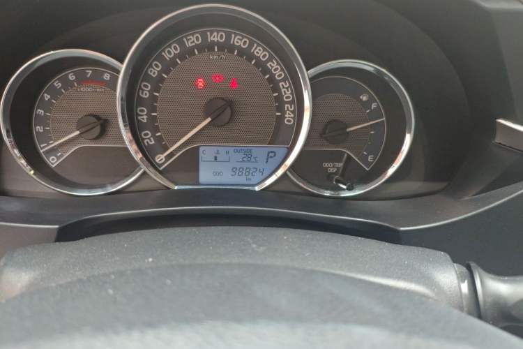 Used Toyota Levin 2014 1.6G CVT Elite Edition Odometer Close Up